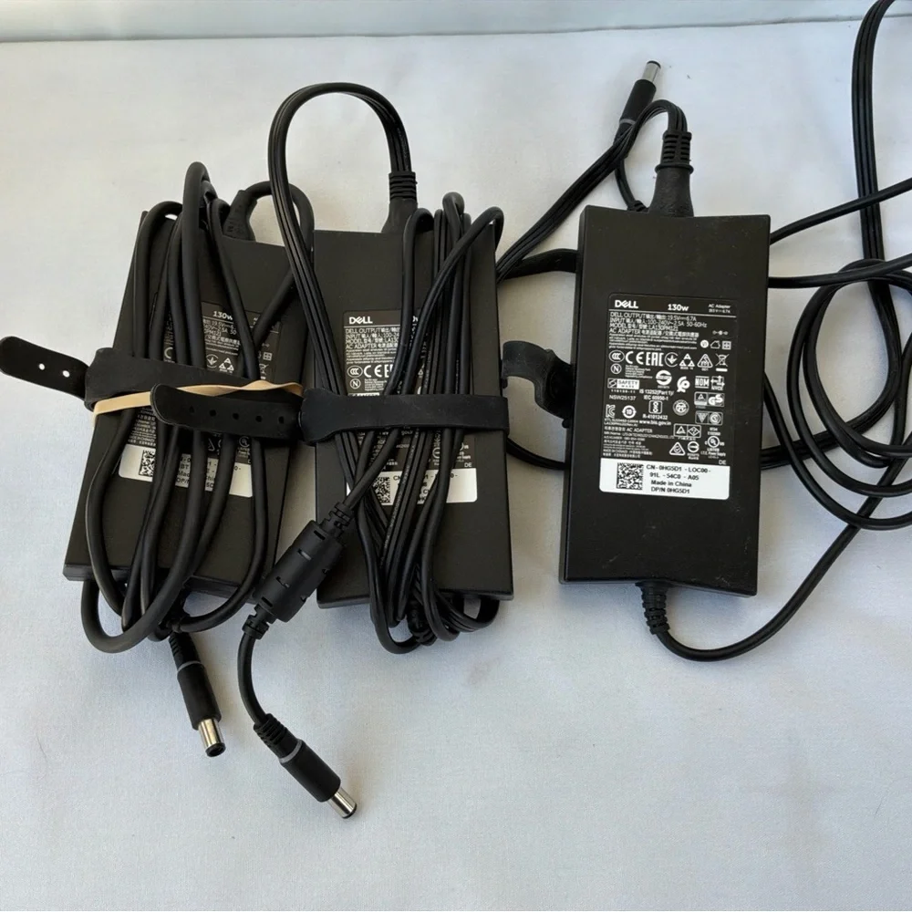 3 - OEM Dell 130W AC Adapter 19.5V 6.7A Model LA130PM121 Laptop Chargers